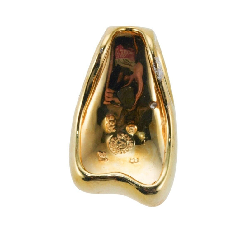 Asch Grossbardt MOP Inlay Diamond Gold Pendant