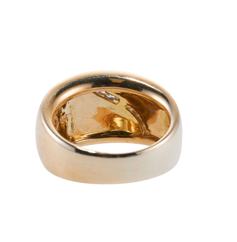 Asch Grossbardt Inlay Malachite Coral Lapis Diamond Gold Ring