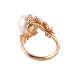 Mikimoto Cherry Blossom South Sea Pearl Gold Diamond Ring