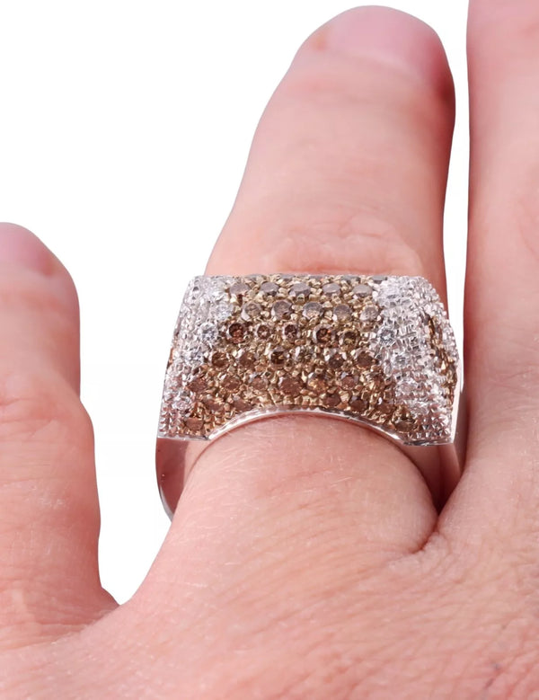 Damiani 18k Gold Fancy Diamond Ring
