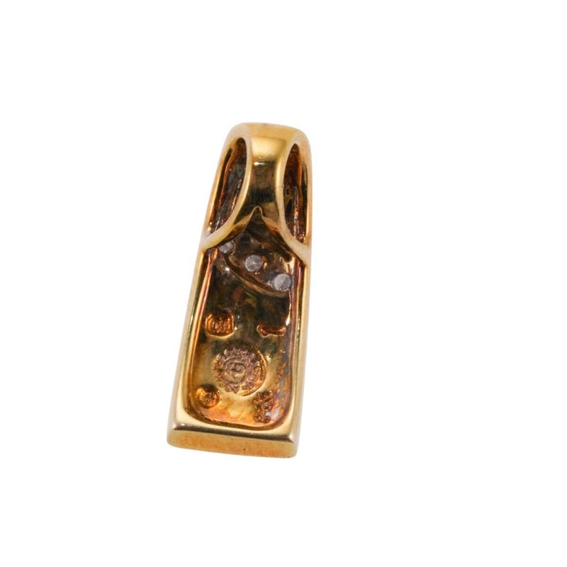 Asch Grossbardt MOP Inlay Diamond Gold Pendant