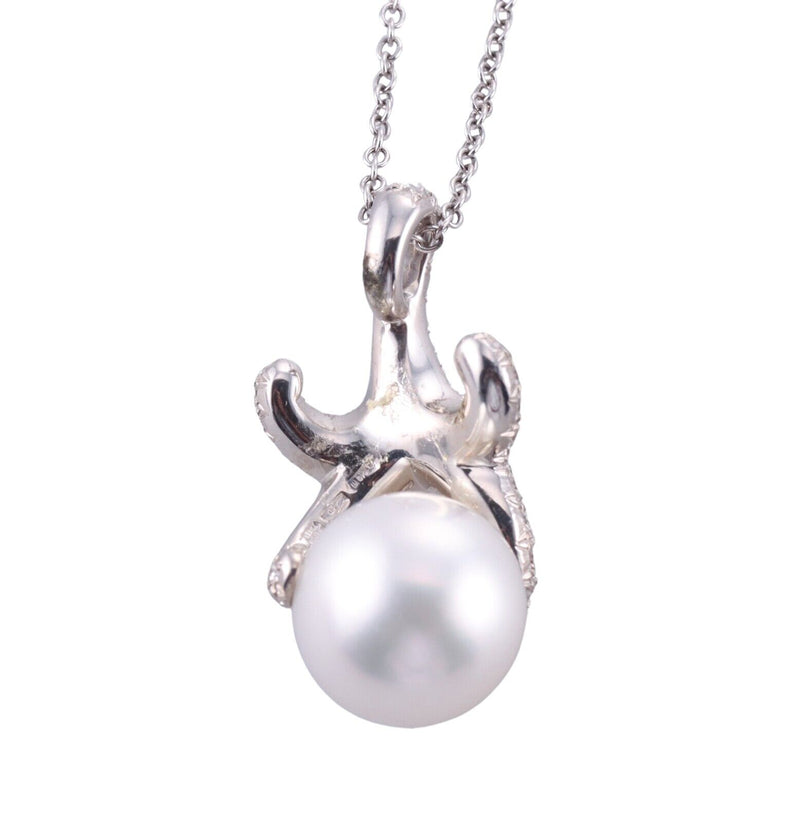Mikimoto Starfish 12mm South Sea Pearl Gold Diamond Necklace
