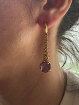 Pomellato Lola Gold Amethyst Chain Drop Earrings