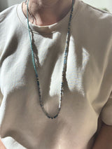 Armenta Old World Gold Silver Turquoise Boulder Opal Bead Necklace