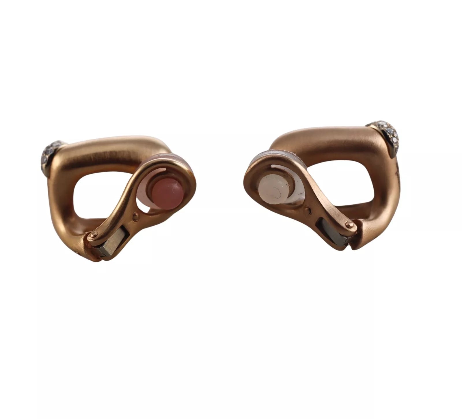 Pomellato Ritratto Gold Quartz Diamond Earrings
