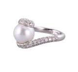 Mikimoto South Sea Pearl Gold Diamond Ring
