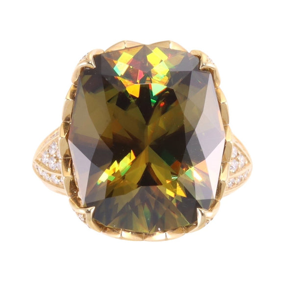 Kat Florence 20.02ct Sphene Diamond Gold Ring