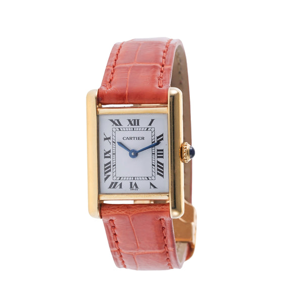 Cartier Tank Louis 18k Gold Ladies Watch 7808