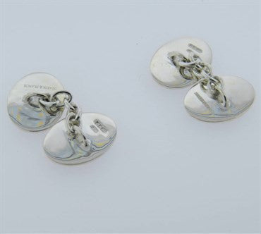 Deakin & Francis Enamel Sterling Silver Cufflinks - Oak Gem