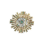 Seaman Schepps Gold Emerald Diamond Brooch
