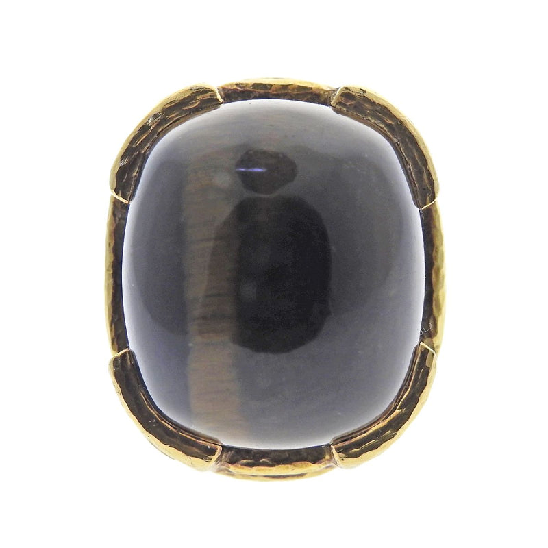 David Webb Gold Tiger's Eye Ring