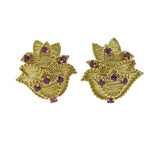 1960s Tiffany & Co Gold Ruby Earrings - Oak Gem