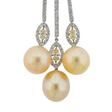 Assael South Sea Pearl Yellow Diamond Gold Pendant Necklace - Oak Gem