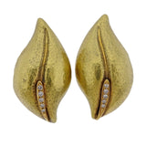 Tiffany & Co Paloma Picasso Diamond Gold Earrings - Oak Gem