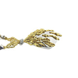 French 1970s Diamond Gold Pendant Necklace