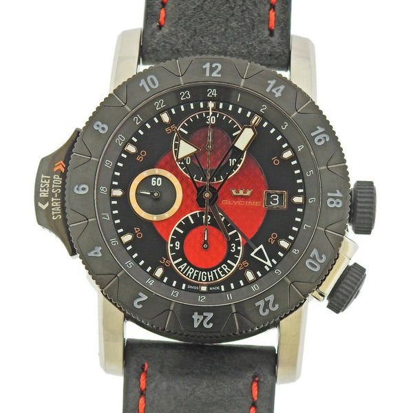 Glycine Airman Airfighter Automatic GMT Chronograph Watch 3921.16.LB96B - Oak Gem