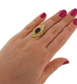Buccellati Yellow Gold Zircon Ring - Oak Gem