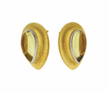 Buccellati Gold Citrine Teardrop Earrings - Oakgem.com