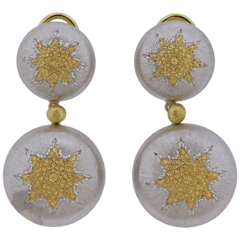 Buccellati Geminato Gold Sterling Drop Earrings - Oak Gem