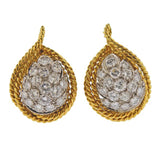 1960's Gold 4.00ctw Diamond Earrings - Oak Gem