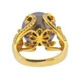 Assael Chocolate South Sea Pearl Diamond Gold Ring - Oak Gem