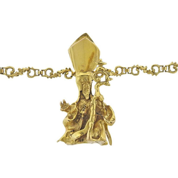Salvador Dali San Narciso De La Moscas Gold Necklace