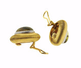 Buccellati Gold Citrine Teardrop Earrings - Oakgem.com