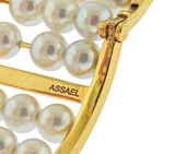 Assael Pearl Gold Wide Bangle Bracelet - Oak Gem