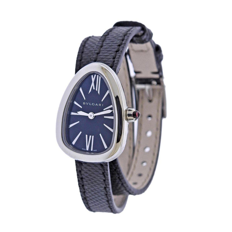 Bulgari Serpenti Steel Leather Wrap Bracelet Watch – Oak Gem