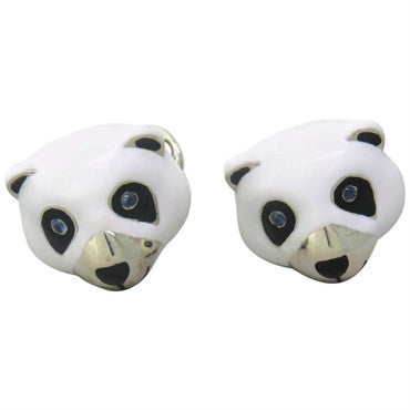 Deakin & Francis Sterling Silver Panda Bear Cufflinks - Oak Gem