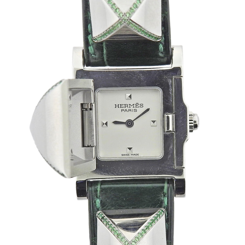 Hermes Medor Mini Tsavorite Steel Watch ME3.235