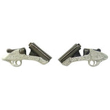 Deakin & Francis Sterling Silver Engraved Cocked Gun Cufflinks - Oak Gem