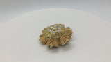 1970s Tiffany & Co Diamond Gold Honeycomb Brooch Pendant