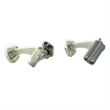 Deakin & Francis Sterling Silver Engraved Cocked Gun Cufflinks - Oak Gem