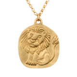 Susan Highsmith 18k Gold Leo Zodiac Pendant Necklace - Oak Gem
