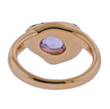 Bucherer Rose Gold Diamond Amethyst Sapphire Ring