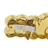 David Webb Diamond Enamel Gold Platinum Swirl Cuff Bracelet - Oak Gem