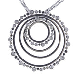 Bucherer Gold Diamond Large Circle Pendant Necklace