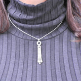 Bucherer Gold 4.61ctw Fancy Diamond Tassel Pendant Necklace