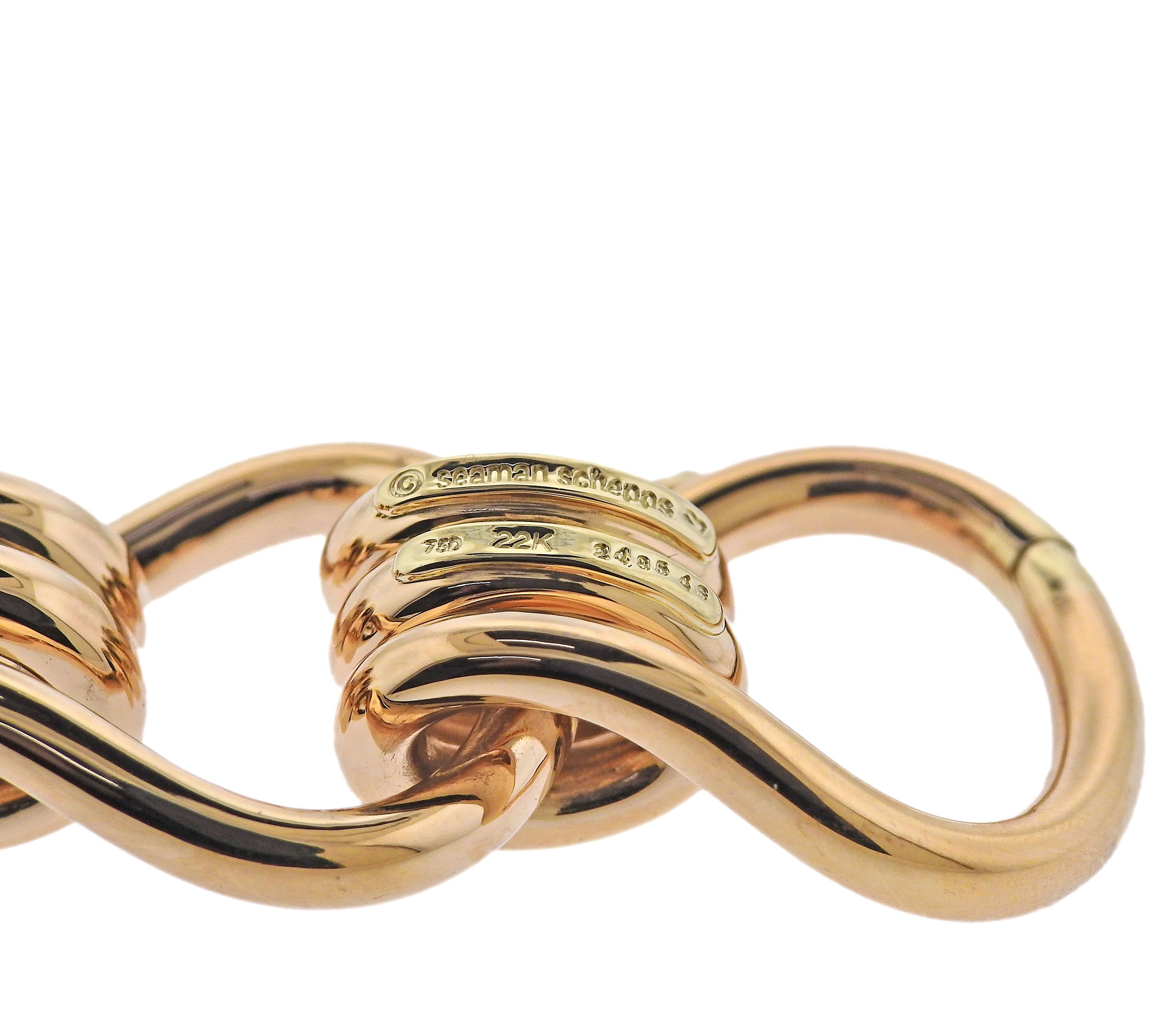 Seaman Schepps Mousetrap 22k Gold Bracelet