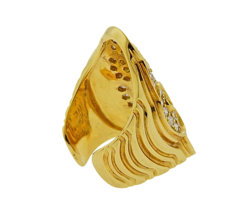 Marina B Diamond Onda Gold Ring - Oak Gem