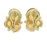 Seaman Schepps Citrine Sapphire Gold Earrings
