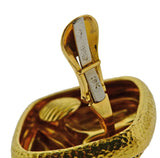 David Webb Textured Gold Earrings - Oak Gem