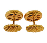 Boucheron Paris Carved Lapis Gold Cufflinks - Oak Gem