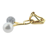 Angela Cummings Assael Gold Platinum Diamond Pearl Earrings
