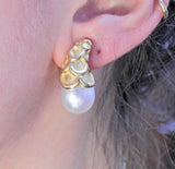 Angela Cummings Gold South Sea Pearl Earrings