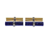 Cartier Lapis Lazuli Gold Bar Cufflinks - Oak Gem
