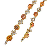 Porrati Multi Color Sapphire Diamond Gold Necklace - Oak Gem