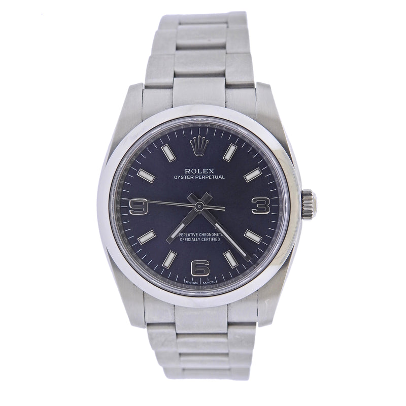 Rolex Oyster Perpetual 34mm Stainless Steel Automatic Men's Watch 114200