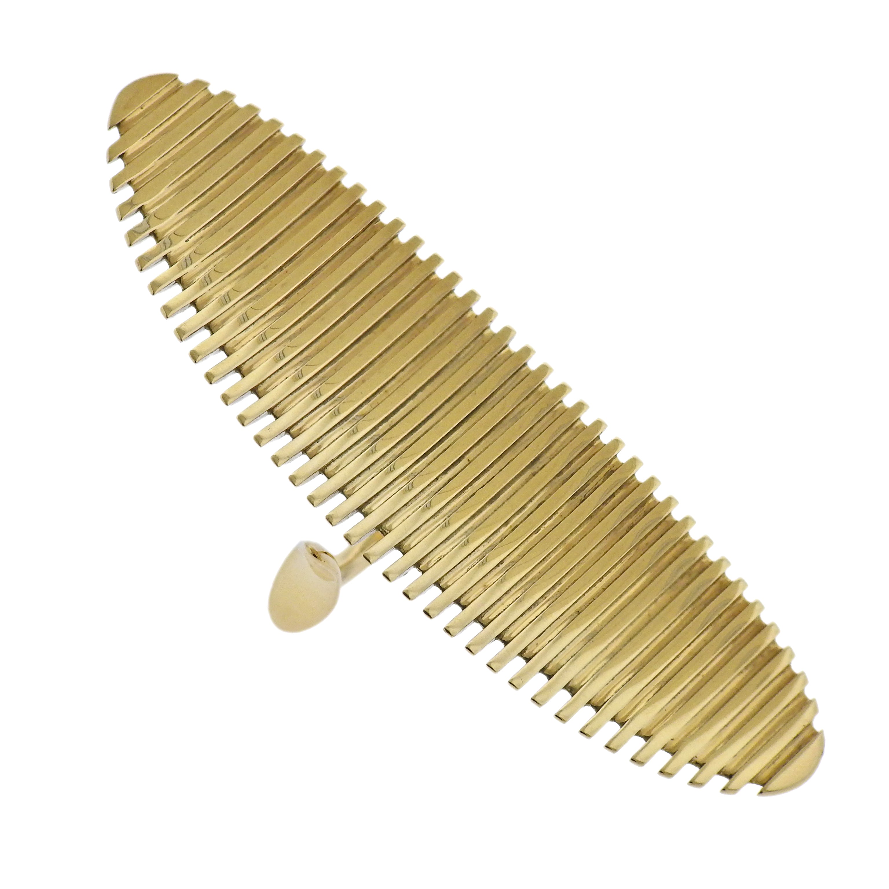 Georg Jensen Zaha Hadid Lamellae 18k Gold Long Ring 1623 C
